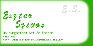eszter szivos business card